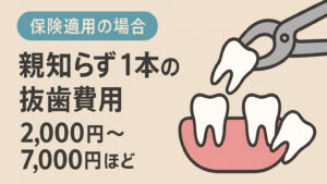 親知らずの抜歯手術の費用