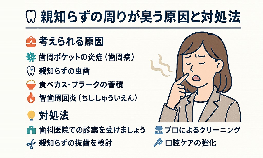 親知らずの周りが臭う原因と対処法