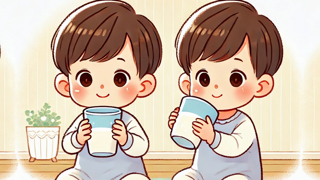 コップ飲み
