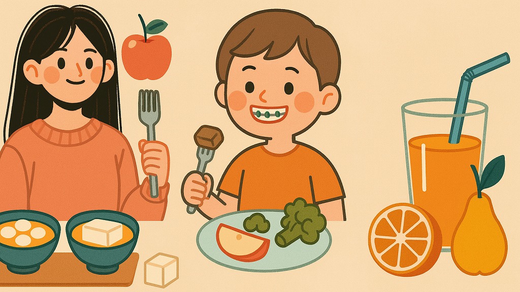 食事時の注意点と推奨される食品