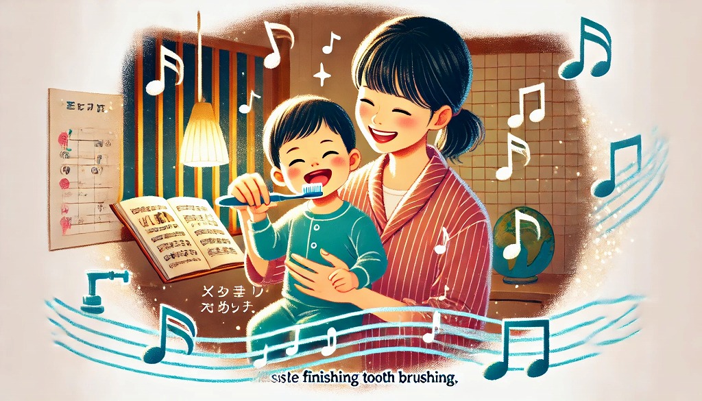 歯磨きの時間を歯磨きソングとセットにする
