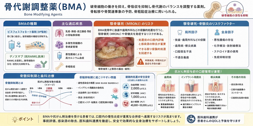 骨代謝調整薬（BMA）の基礎と歯科的注意点