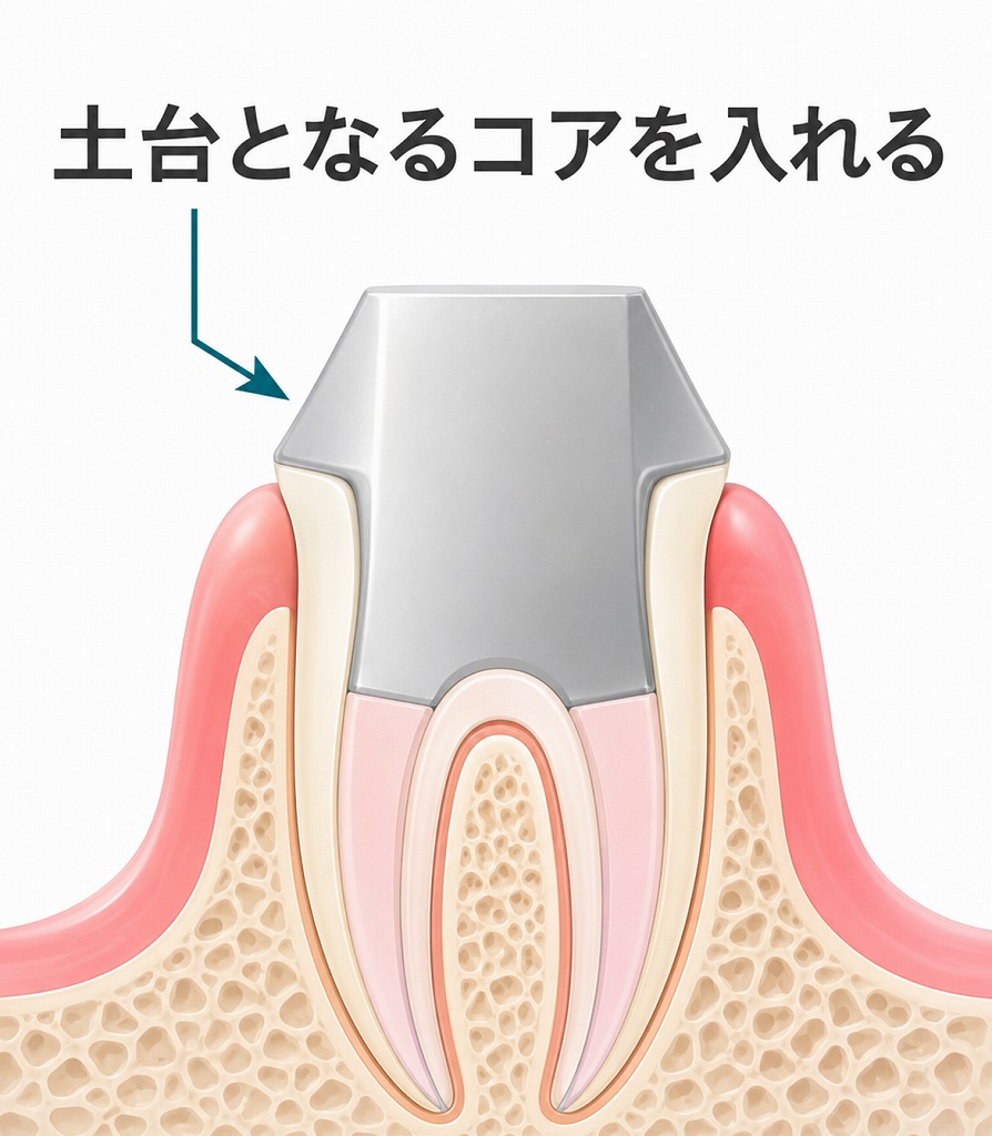 土台（コア）の作成・装着