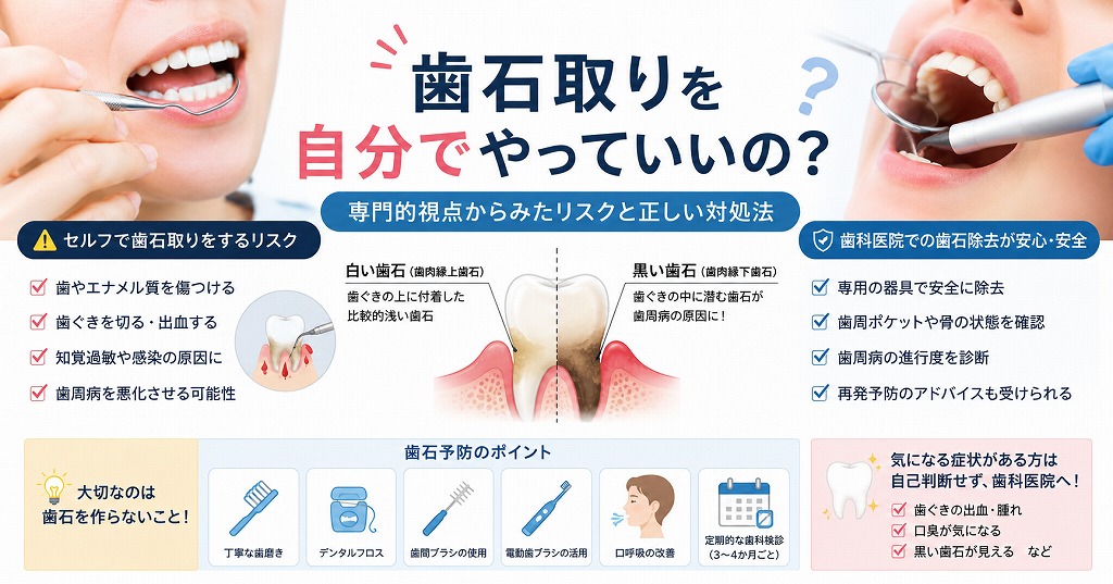 歯石取りを自分でやっていいの?