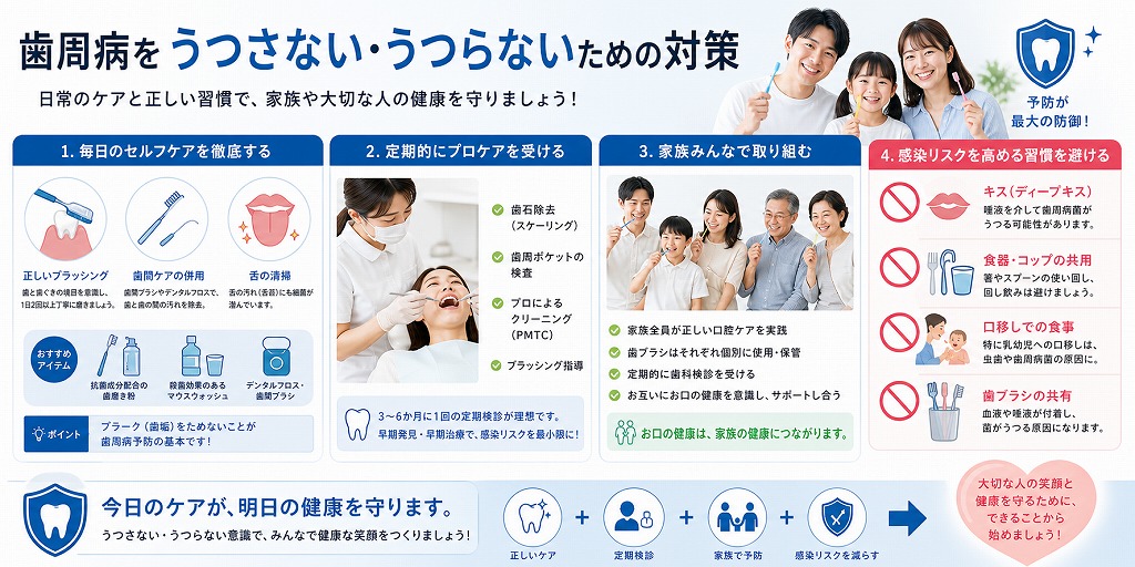 歯周病をうつさない・うつらないための対策