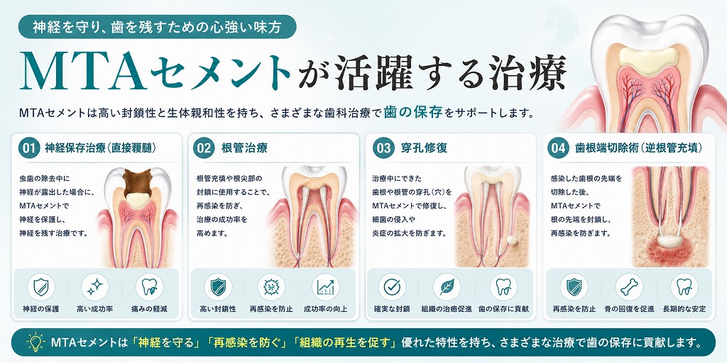 MTAセメントが活躍する治療