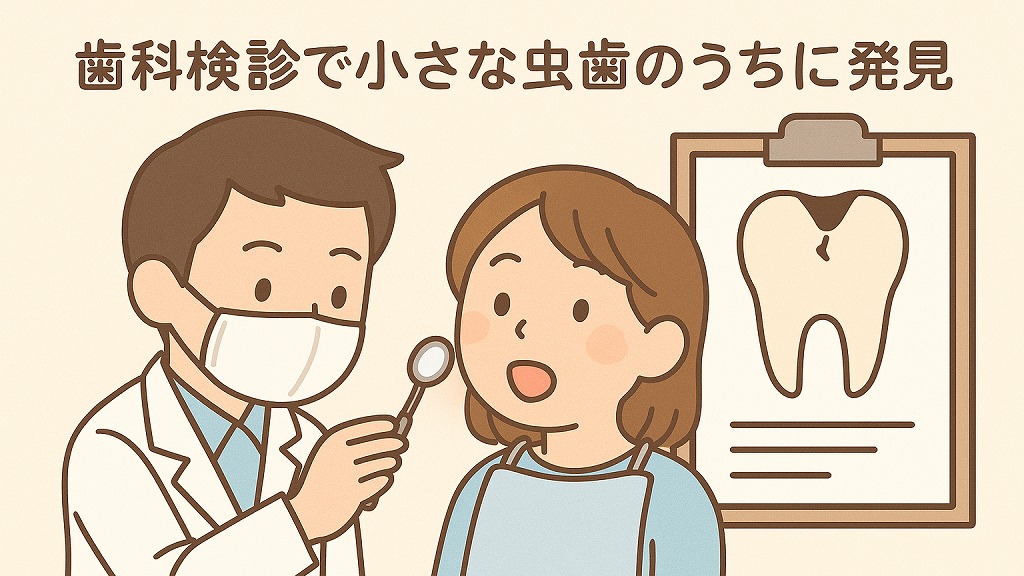 歯科検診で小さな虫歯のうちに発見