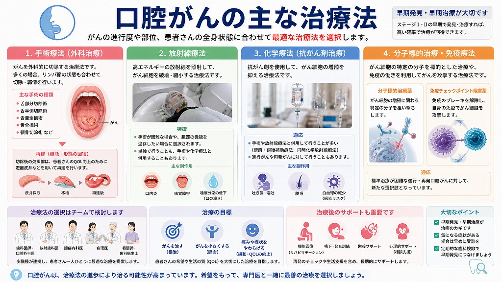 口腔がんの主な治療法