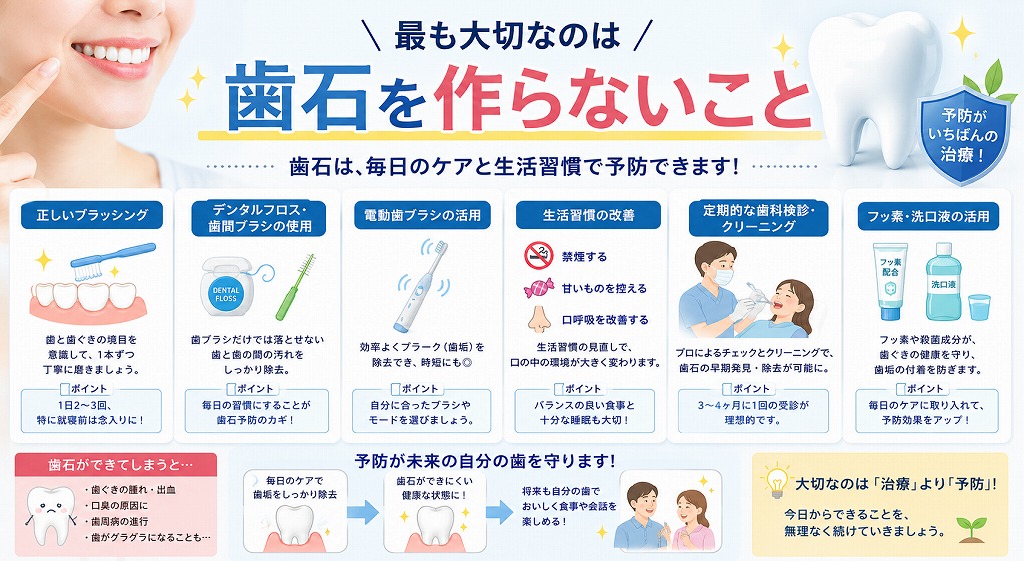 最も大切なのは「歯石を作らないこと」