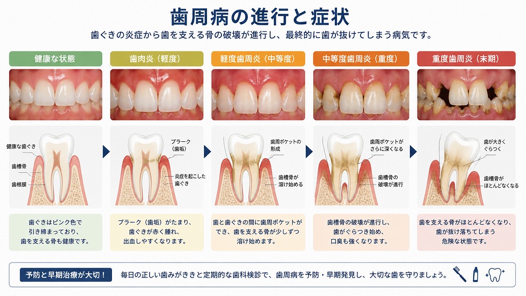 歯周病の進行と症状