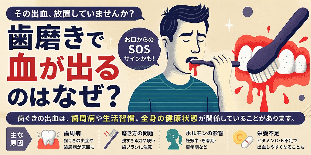 歯磨きで血が出るのはなぜ?