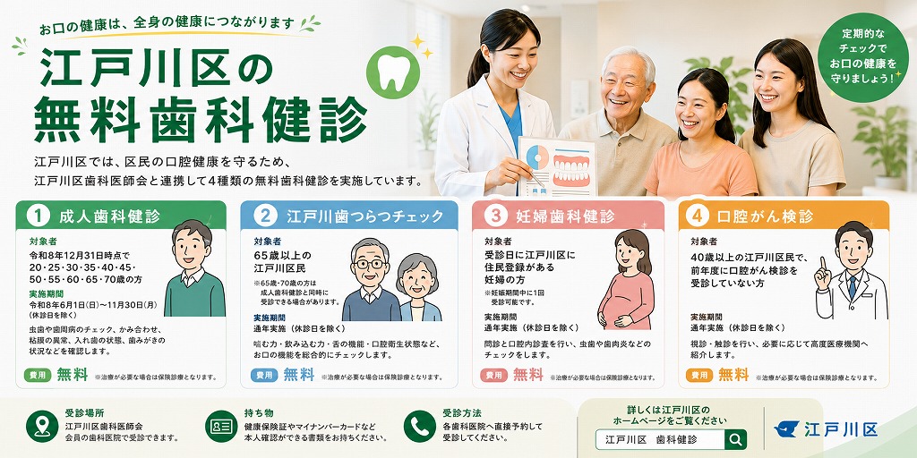 令和8年度 江戸川区の無料歯科健診