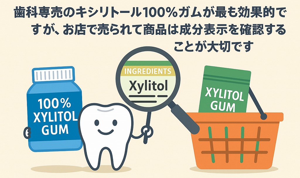 キシリトールを含む製品の選び方