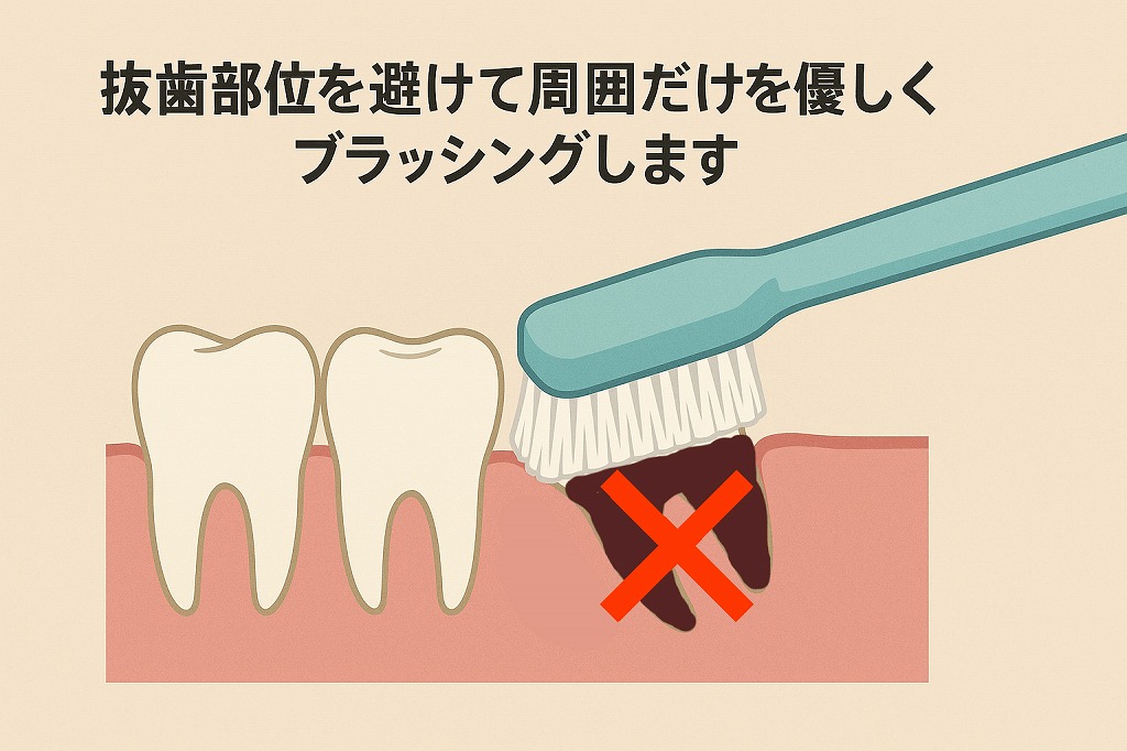 抜歯直後から1週間までの歯磨き