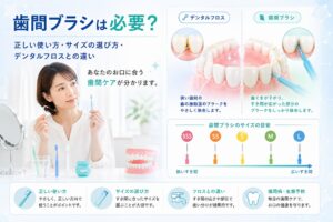 歯間ブラシは必要？正しい使い方・サイズの選び方・フロスとの違い