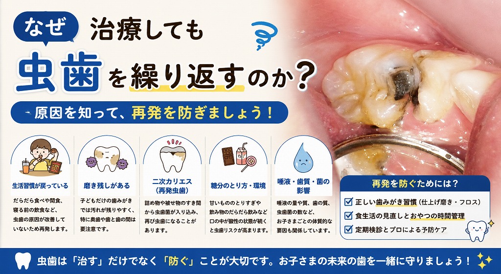 なぜ治療しても虫歯を繰り返すのか