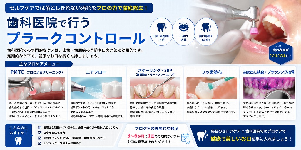 歯科医院で行うプラークコントロール