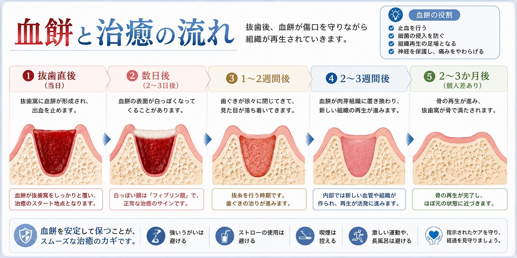 血餅と治癒の流れ