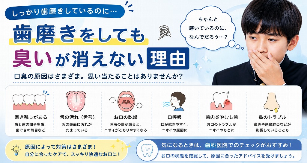 歯磨きをしても臭いが消えない理由