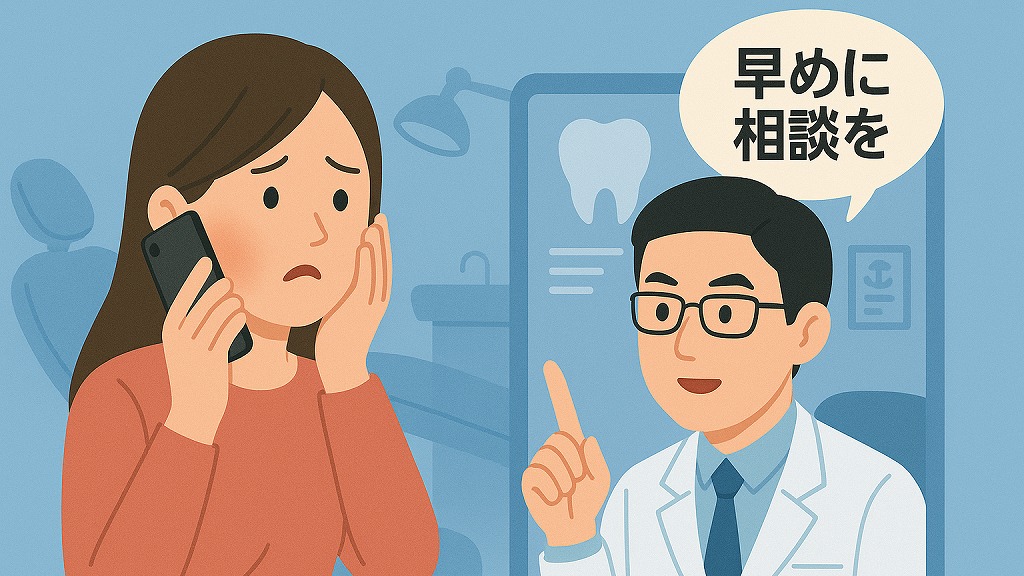 こんな時はすぐ歯科へ相談を!