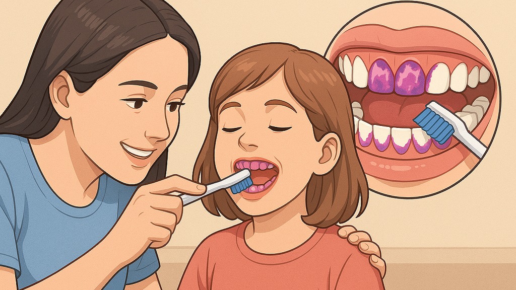 子どもの仕上げ磨き