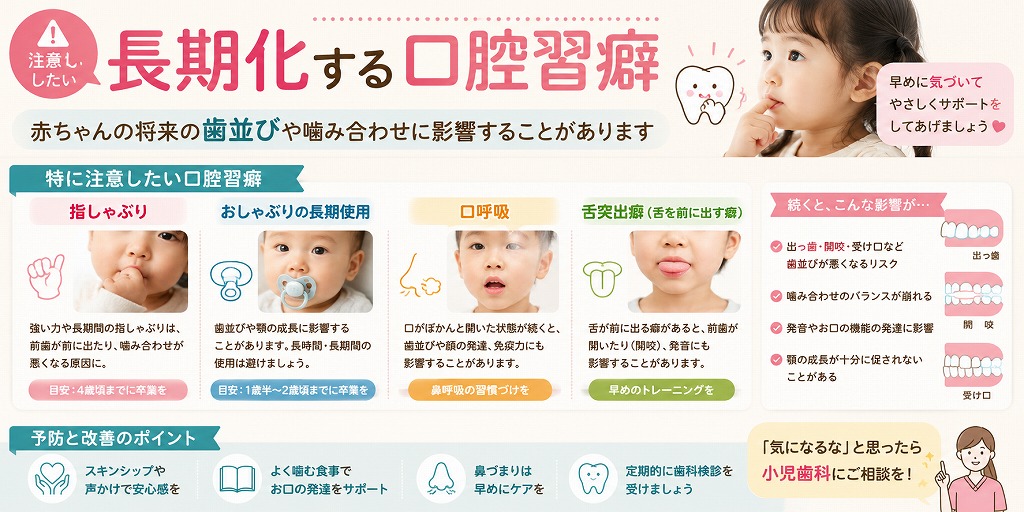注意したい「長期化する口腔習癖」