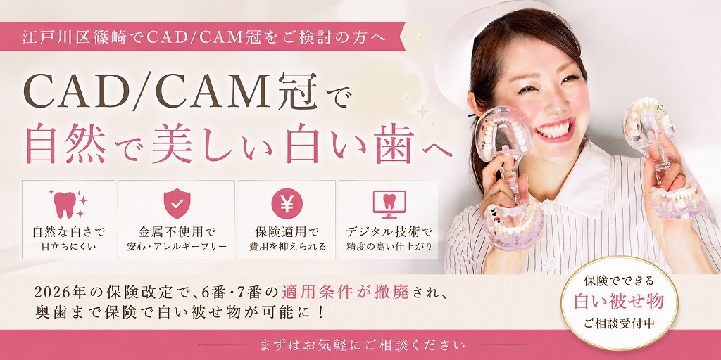 江戸川区篠崎でCAD/CAM冠をご検討の方へ