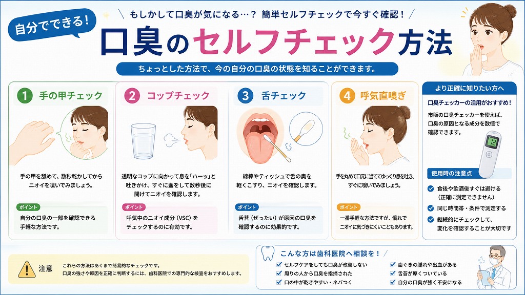 自分でできる口臭チェック