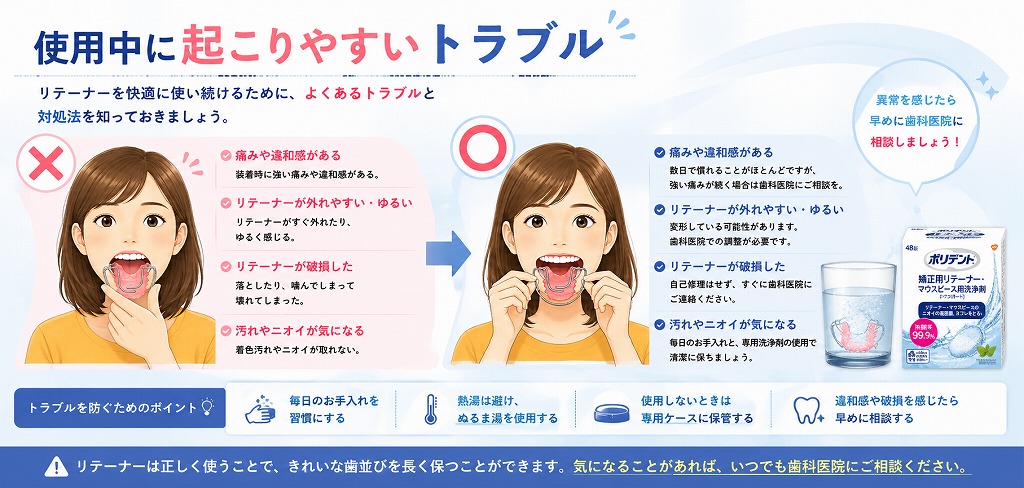 使用中に起こりやすいトラブル