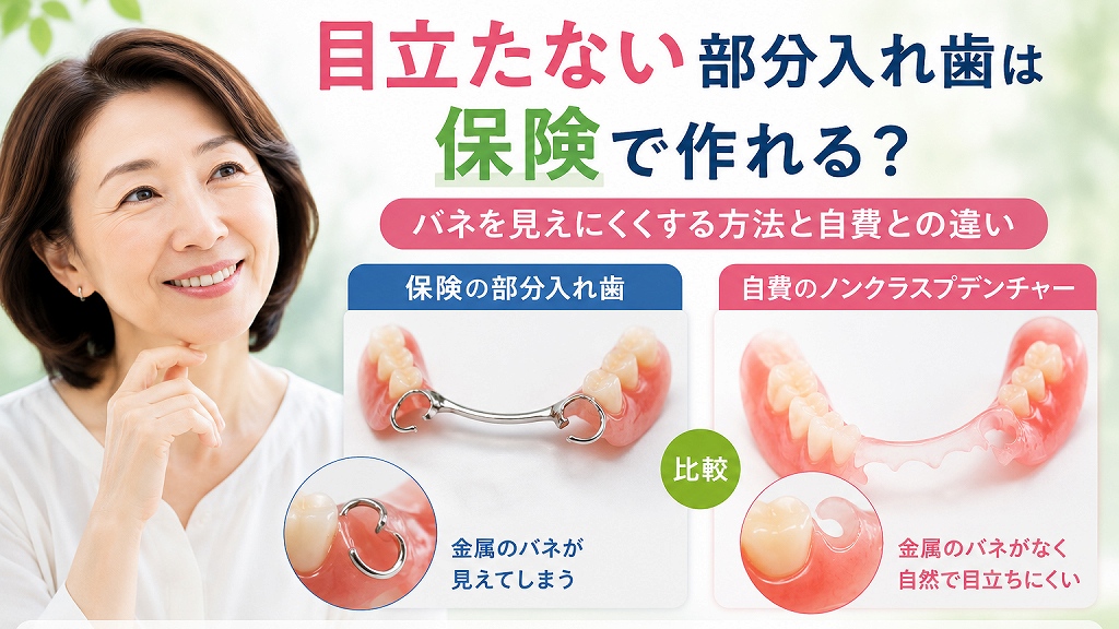 保険の目立たない部分入れ歯とノンクラスプデンチャーの比較