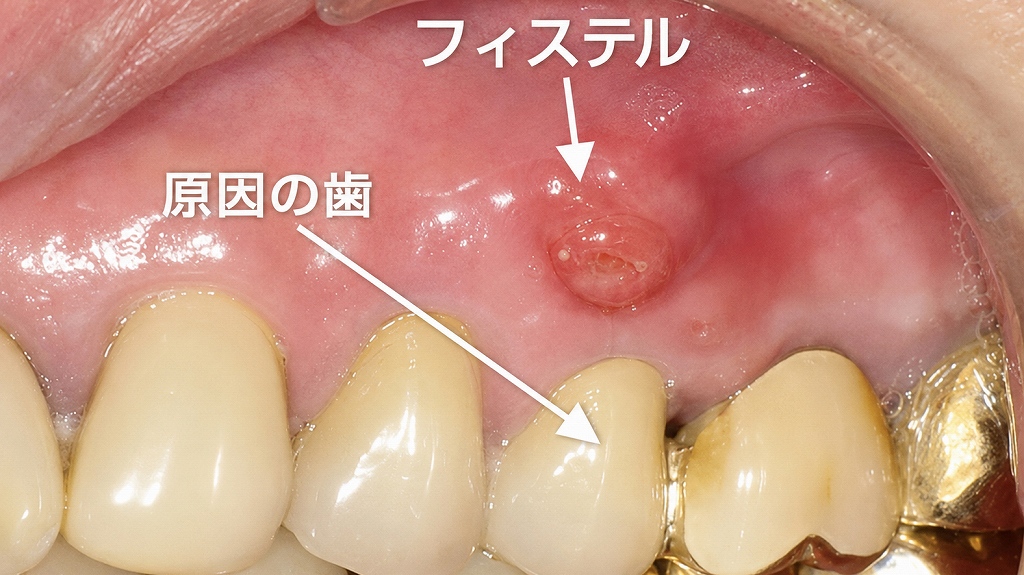 症例2：根尖性歯周炎（フィステル）
