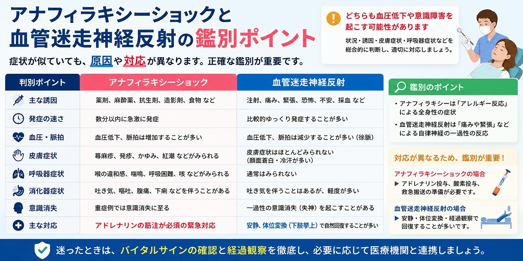 アナフィラキシーショックとの違い
