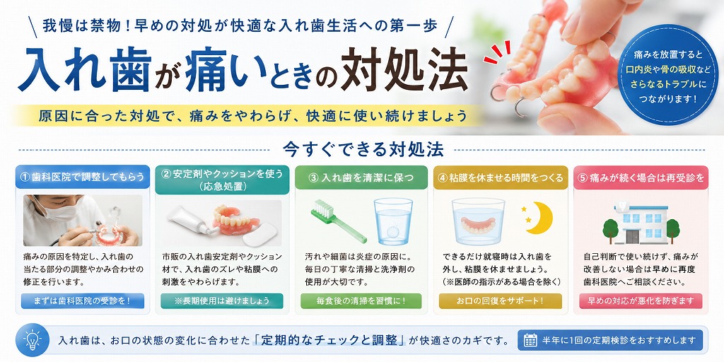 入れ歯が痛いときの対処法