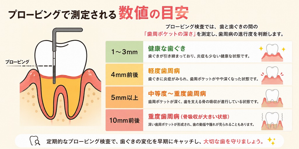 プロービング数値の目安