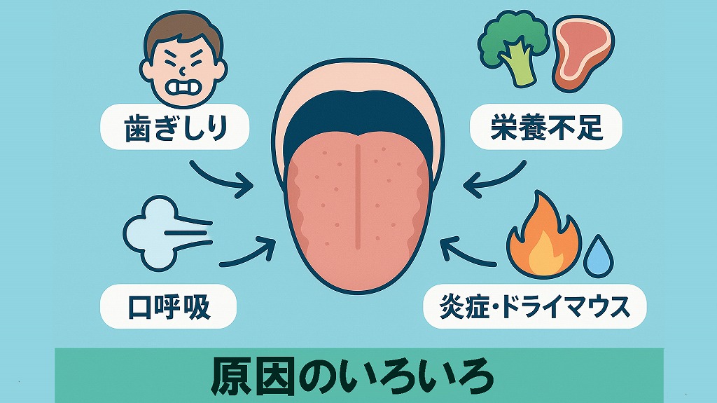 舌がギザギザする原因