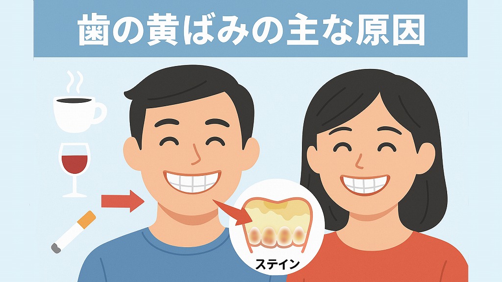 歯が黄色い原因