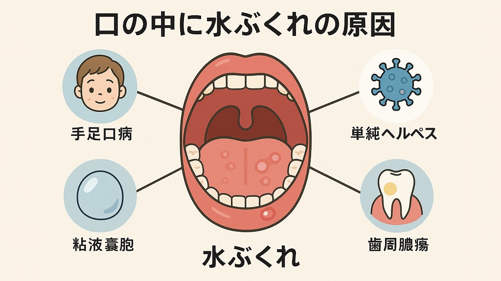 口の中に水ぶくれができる原因と疾患