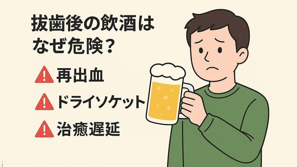 抜歯後の飲酒はなぜ危険？