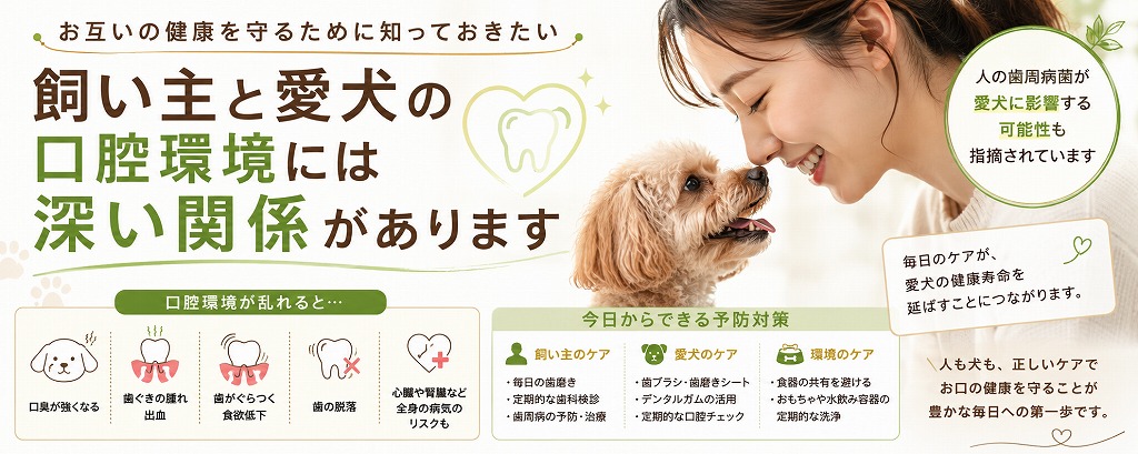 飼い主と愛犬の口腔環境には深い関係があります