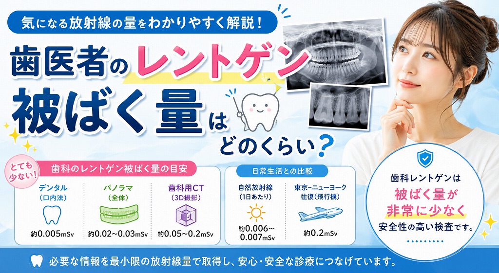 歯医者のレントゲン被ばく量はどのくらい？