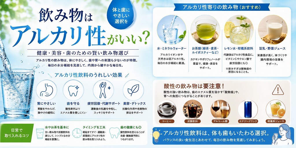飲み物はアルカリ性がいい？