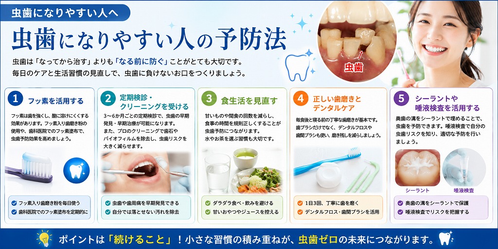 虫歯になりやすい人の予防法
