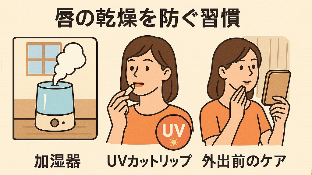 唇の乾燥を予防する日常ケア
