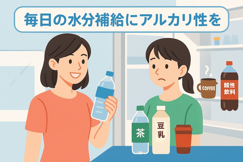 毎日の水分補給にアルカリ性を
