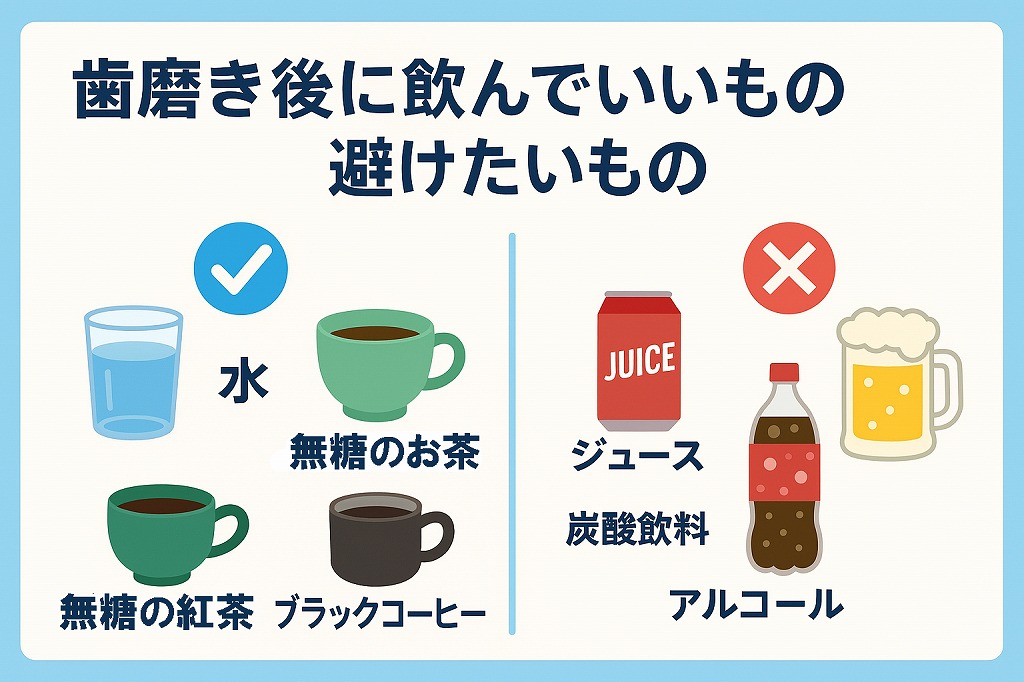 歯磨き後に飲んでいいもの避けたい飲み物