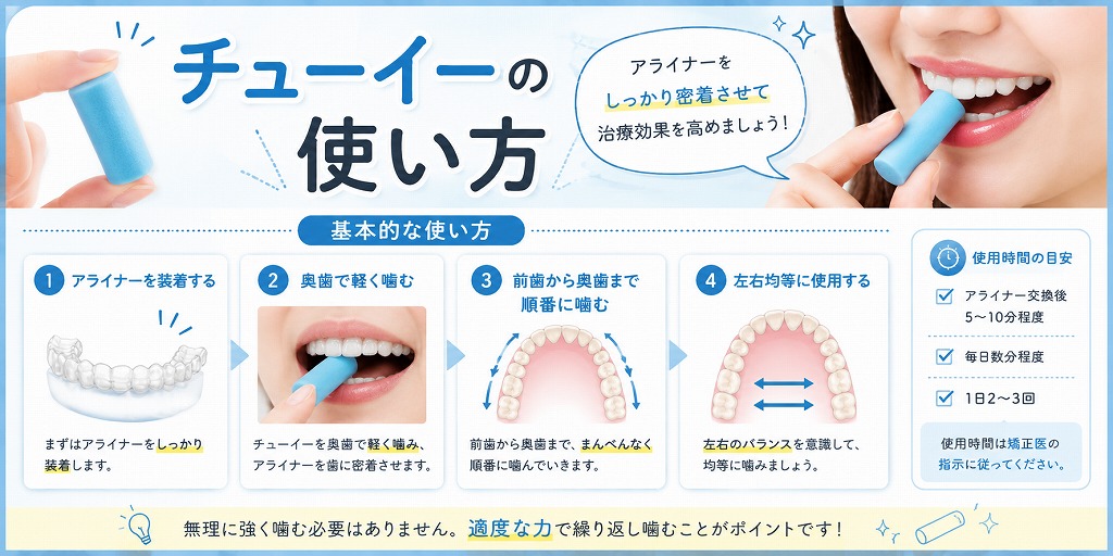 チューイーの使い方
