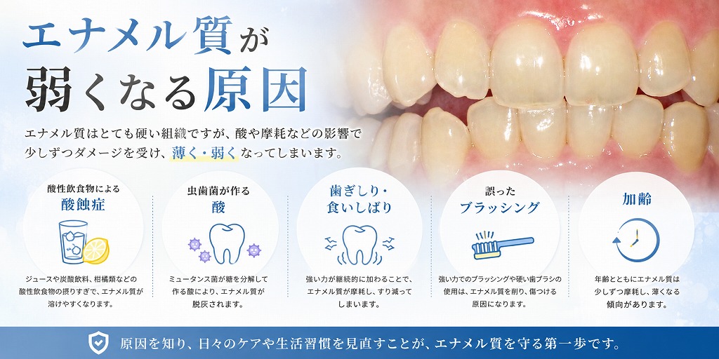 エナメル質が弱くなる原因