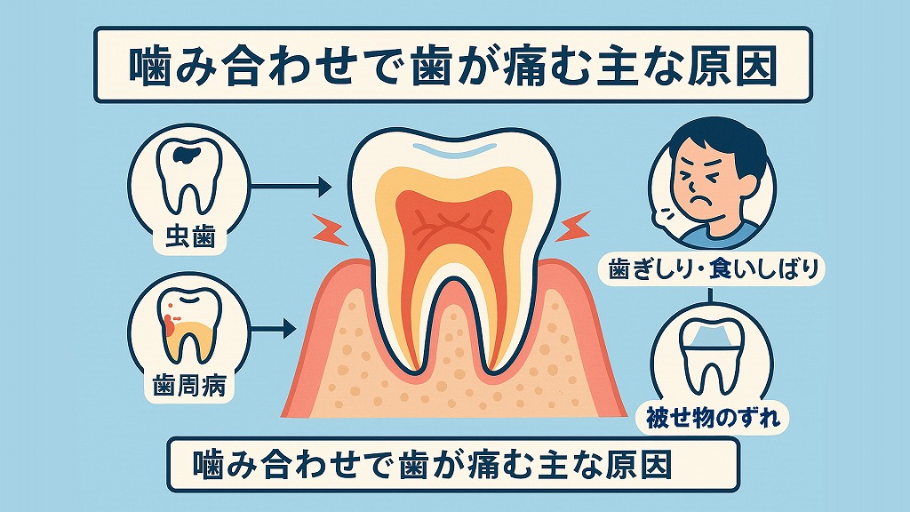 噛み合わせ時の歯の痛みの主な原因