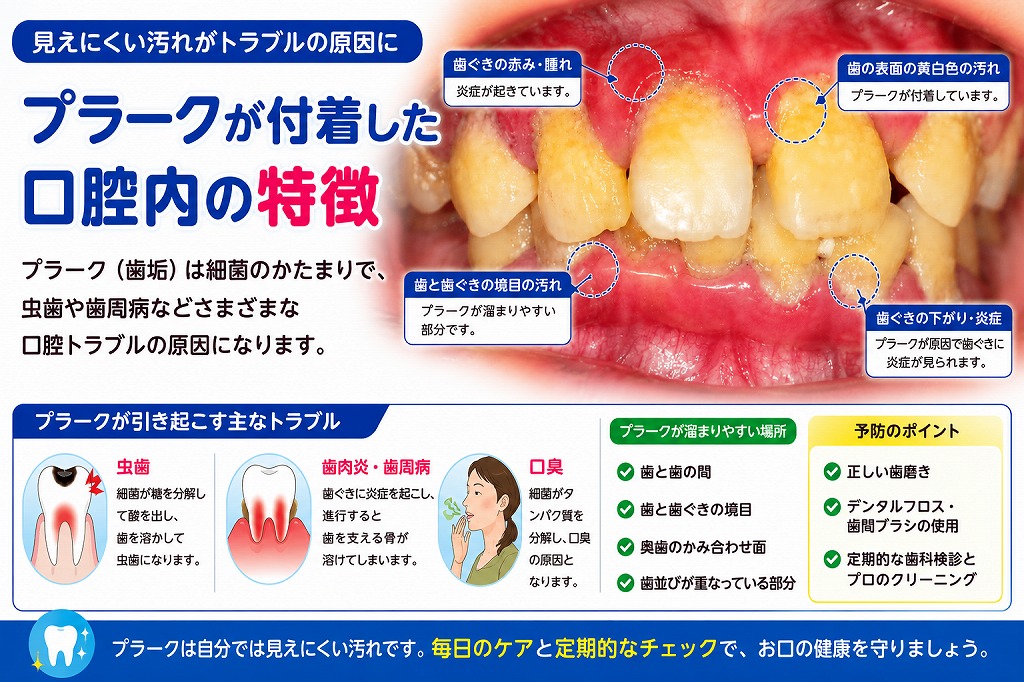 歯垢（プラーク）とは？虫歯・歯周病を引き起こす細菌のかたまりを徹底解説