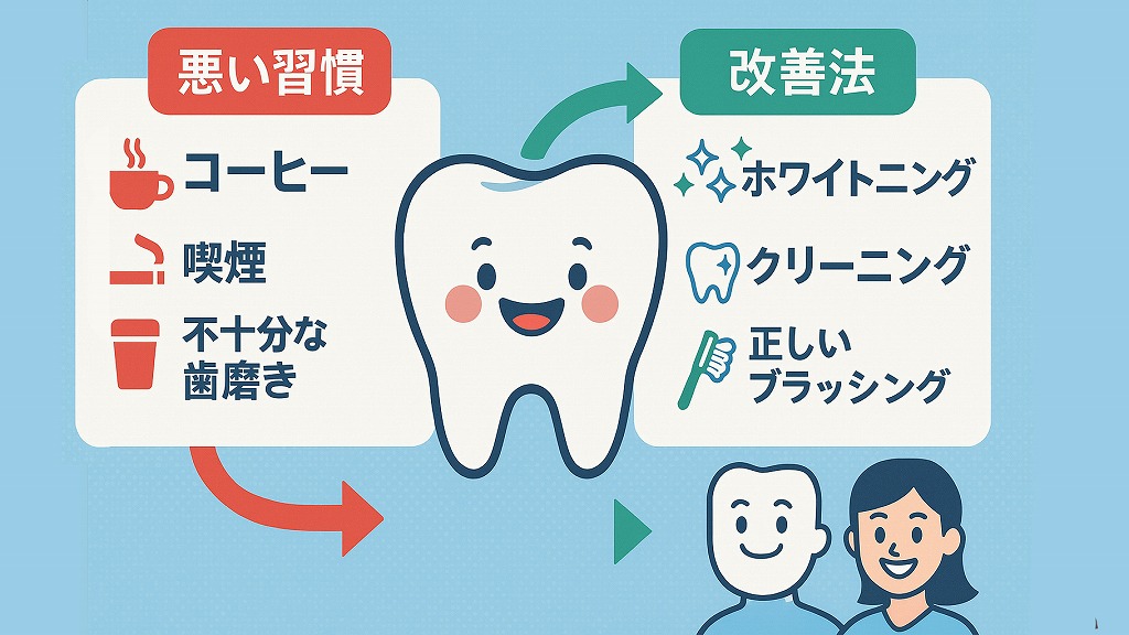 歯の黄ばみを予防する生活習慣